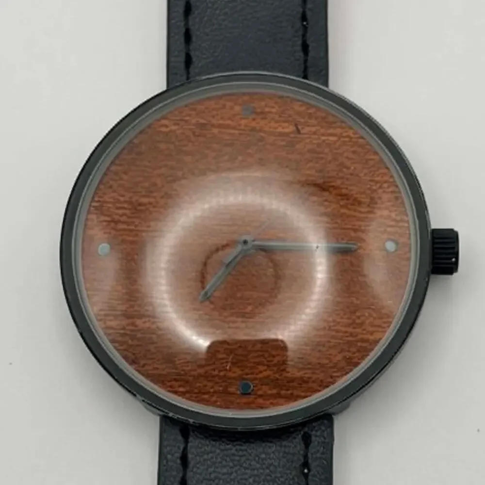 Black & Brown Wood Men's Watch